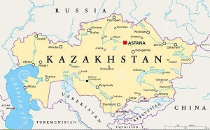mappa politica del kazakistan thmb
